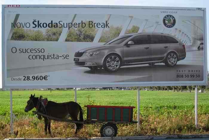 28.860 Euro Gypsy cart parked in Beja in the Alentejo region in Portugal