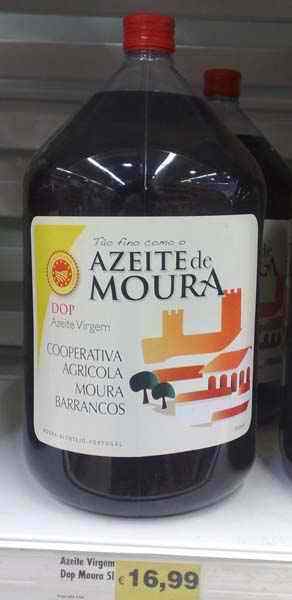 Virgin olive oil from Moura in the alentejo Portugal known as Azeite de Moura